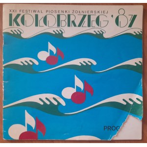 Programm des 21. Festivals der Soldatenlieder in Kołobrzeg 1987. Zahlreiche Autogramme