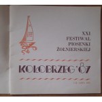 Programm des 21. Festivals der Soldatenlieder in Kołobrzeg 1987. Zahlreiche Autogramme