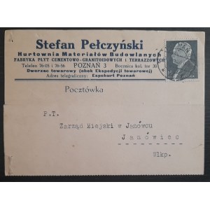 Poznań.Stefan Pełczyński.Hurtownia Materiałów Budowlanych.Fabryka Płyt Cementowo -Granitoidowych i Terrazzowych.