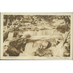 14 HUCULSZCZYZNA - Czarnohora, Wodospad Bystrca w dolinie Gadżyny Nr 172, Fot. L. i M. Heller, Nakł. Aba Heller, Księg. w Nadwórnej, druk sepia, 1928,