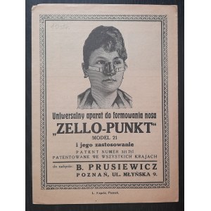 Poznań. A 10-page brochure for the B. Pprusiewicz nose-shaping device, Poznań, 9 Młyńska St.