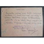 Ostrów Lubelski.Karta pocztowa z pieczęcią Zarządu Miejskiego w Ostrowie Lubelskim.