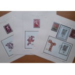 Set of 49 exhibition sheets of stamps titled "1972 Summer Olympic Games in Munich"