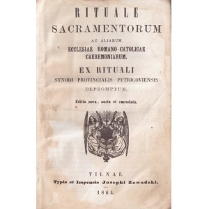 Catholic Rite Book with Lithuanian texts, 1864
