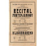 Poster for a piano concert, 1918