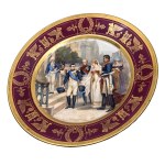 Decorative plate "Napoleon I and the Queen of Prussia in Tilze"