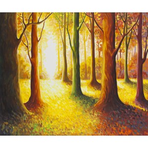 Monika Siwiec (b. 1995, Lubliniec), Light dancing in a dense forest, 2026