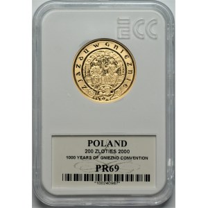 III RP - 200 złotych 2000 - 1000 lecie zjazdu w Gnieźnie - 1250 sztuk