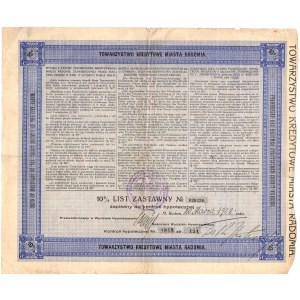 10% List Zastawny Towarzystwa Kredytowego Miasta Radomia - 500 złotych 1928