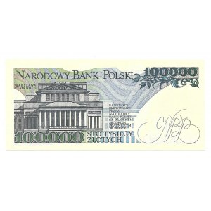 100.000 złotych 1990 - niski numer AN 0000605