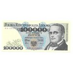 100.000 złotych 1990 - niski numer AN 0000605