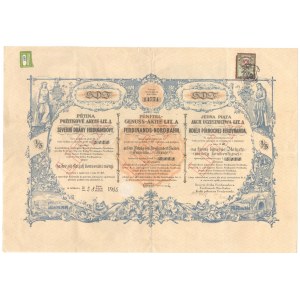 Kolej Północna Ferdynanda - 1/5 Akcja Uczestnictwa - Lit.A, - 200 złotych 1935