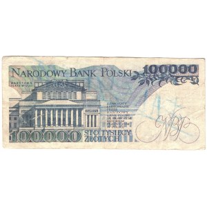 Falsyfikat z epoki 100.000 złotych 1990 - seria AM