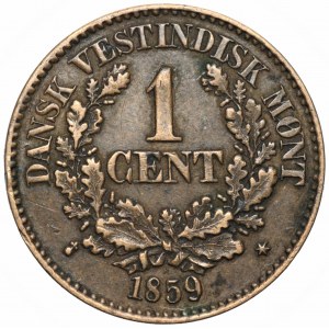 DUŃSKIE INDIE ZACHODNIE - 1 cent 1859