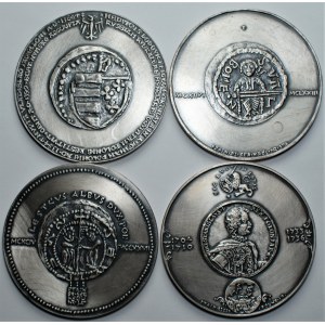 Korski - Seria Królewska - 4 medale - Jadwiga, Bolesław IV Kędzierzawy, Leszek Biały, Stanisław Leszczyński,