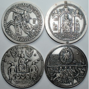 Korski - Seria Królewska - 4 medale - Wacław II Czeski, Mieszko IV Plątonogi, Ludwik Węgierski, Konrad Mazowiecki,