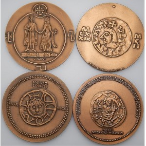 Korski - Seria Królewska - 4 medale - Mieszko I, Władysław I Herman, Mieszko IV Plątonogi, Władysław III Laskonogi