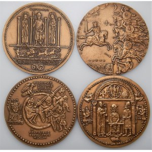 Korski - Seria Królewska - 4 medale - Bolesław V Wstydliwy, Władysław III Warneńczyk, Władysław II Wygnaniec, Kazimierz II Sprawiedliwy,