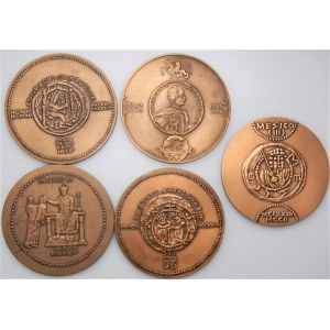 Korski - Seria Królewska - 5 medali - Konrad Mazowiecki, Stanisław Leszczyński, Mieszko II, Leszek Biały, Mieszko III Stary,