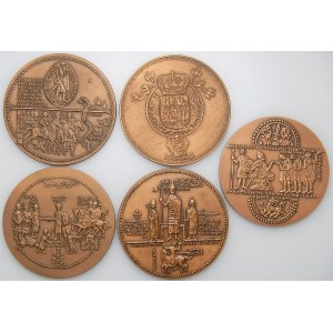 Korski - Seria Królewska - 5 medali - Konrad Mazowiecki, Stanisław Leszczyński, Mieszko II, Leszek Biały, Mieszko III Stary,