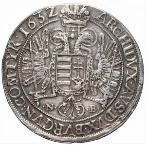 AUSTRIA - Ferdynand II (1619-1637) - talar 1632 NB, Nagybánya - rzadki