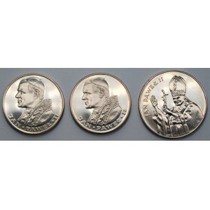 Jan Paweł II - zestaw 3 srebrnych monet (1982-1987)