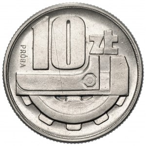 PRÓBA NIKIEL - 10 złotych 1960 - Klucz i koło zębate