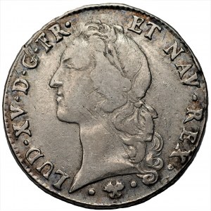 FRANCJA - Ludwik XV Ukochany (1715–1774), Ecu 1765 (L) Bayonne