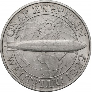 NIEMCY - Republika Weimarska - 3 marki 1930 Graf Zeppelin - (E) Muldenhütten