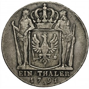 NIEMCY - Brandenburgia - Prusy Fryderyk Wilhelm II (1786-1797) - Talar 1791 A