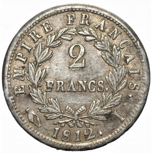 FRANCJA - Napoleon Bonaparte (1804-1815) 2 franki 1812 /I, Limoges