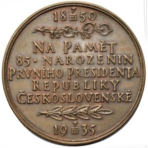 CZECHOSŁOWACJA - medal Tomas Garrigue Masaryk ( 1850-1935)