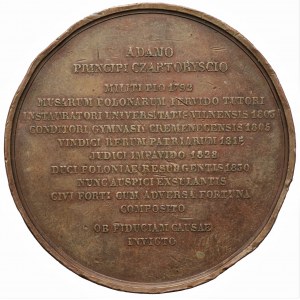 Medal książę Adam Czartoryski 1847