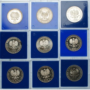 Zestaw 9 monet kolekcjonerski 5.000 złotych 1989