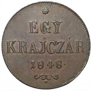 WĘGRY - 1 krajcar 1848