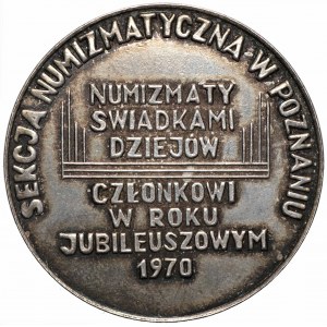 Numizmatyka Poznańska 1988 + srebrny medal Członkowi w roku Jubileuszowym 1970