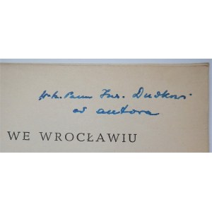 Marian Haisig - Śląsk w monetach i pieczęciach 1951 wraz z dedykacją od autora