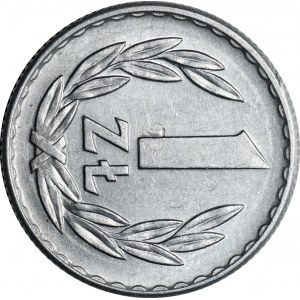 PRL - SKRĘTKA 90 stopni - 1 złoty 1966 - mennicza