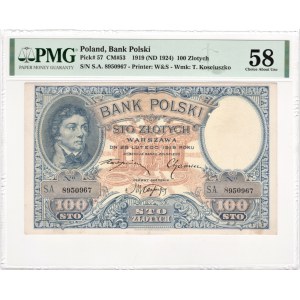 100 złotych 1919 - PMG 58 - atrakcyjny