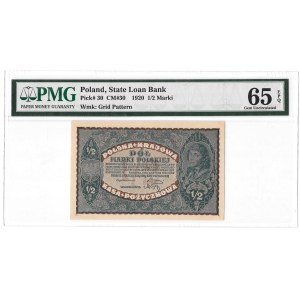 1/2 marki 1920 - PMG 65 EPQ