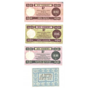PEWEX zestaw 3 bonów 1979 + kartka na mięso