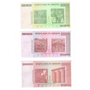 ZIMBABWE - zestaw 3 banknotów 2008 rok