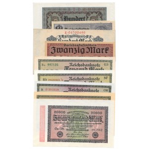 NIEMCY - zestaw 9 sztuk banknotów