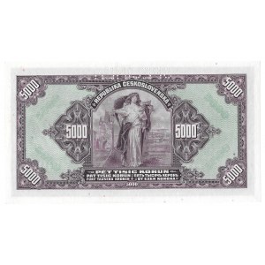 CZECHOSŁOWACJA - 5.000 koron 1920 - SPECIMEN