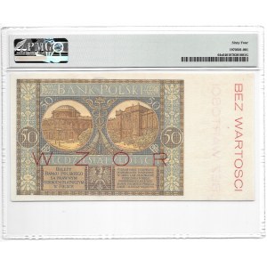 50 złotych 1925 - Seria A - PMG 64 - WZÓR / SPECIMEN
