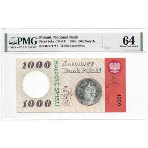 1.000 złotych 1965 - seria B - PMG 64
