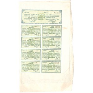 Akcja Syndykatu Koszykarskiego Spółki Akcyjnej - 500 Mp. 1922 - III Emisja
