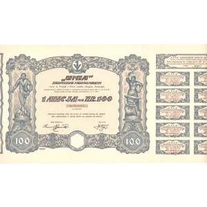 UNIA Zjednoczone Fabryki Maszyn dawniej A.Ventzki i Peters S.A. Grudziądz -100 złotych 1934