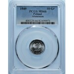 PRL - 10 groszy 1949 - Aluminium - PCGS MS66