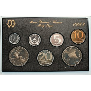 Zestaw rocznikowy 1989 - stempel lustrzany 7 sztuk monet